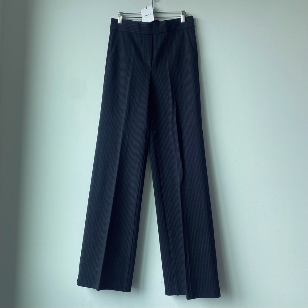 Theory high-waisted wide leg pants with tags still on